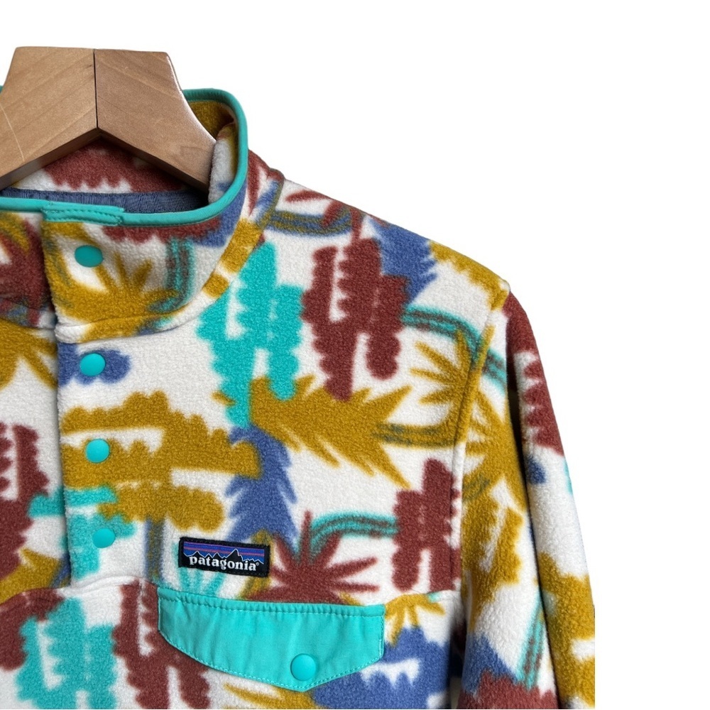 Patagonia Lightweight Synchilla Fleece Tree Pattern Snap-T Pullover Adult Medium - Picture 4 of 12